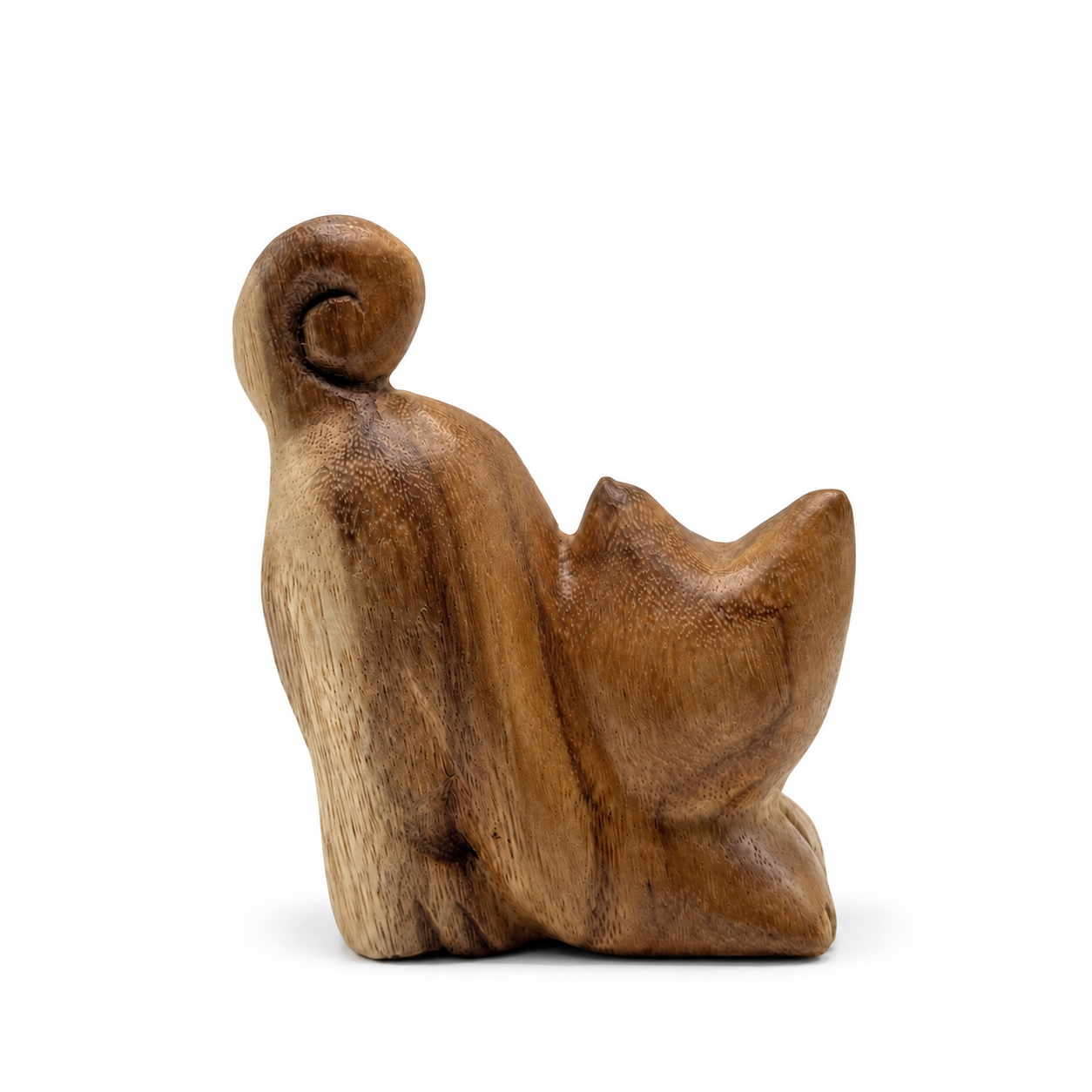 Left Back wooden cat