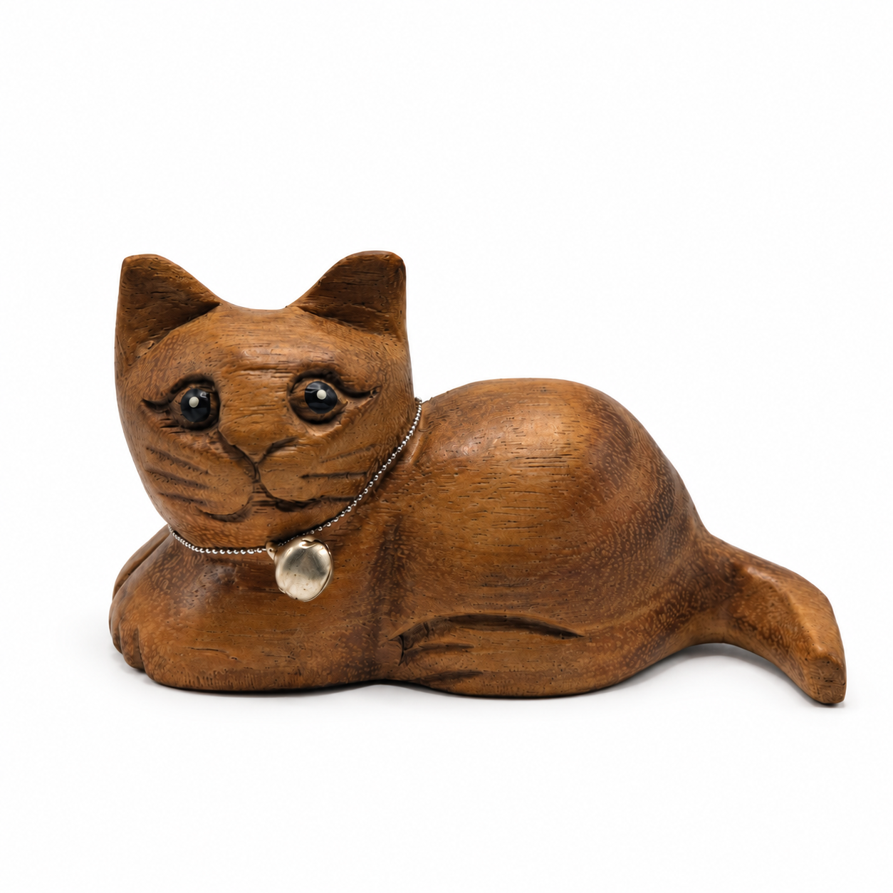 Left Front lounging wooden cat