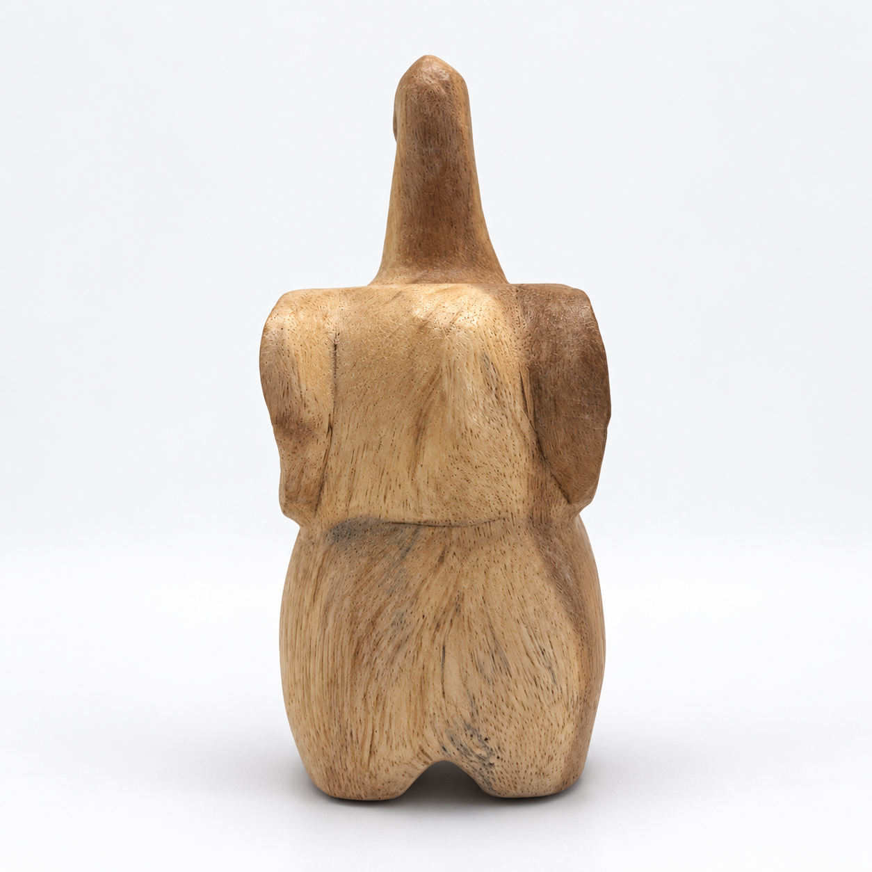 Round-bellied wooden elephant — example A, back