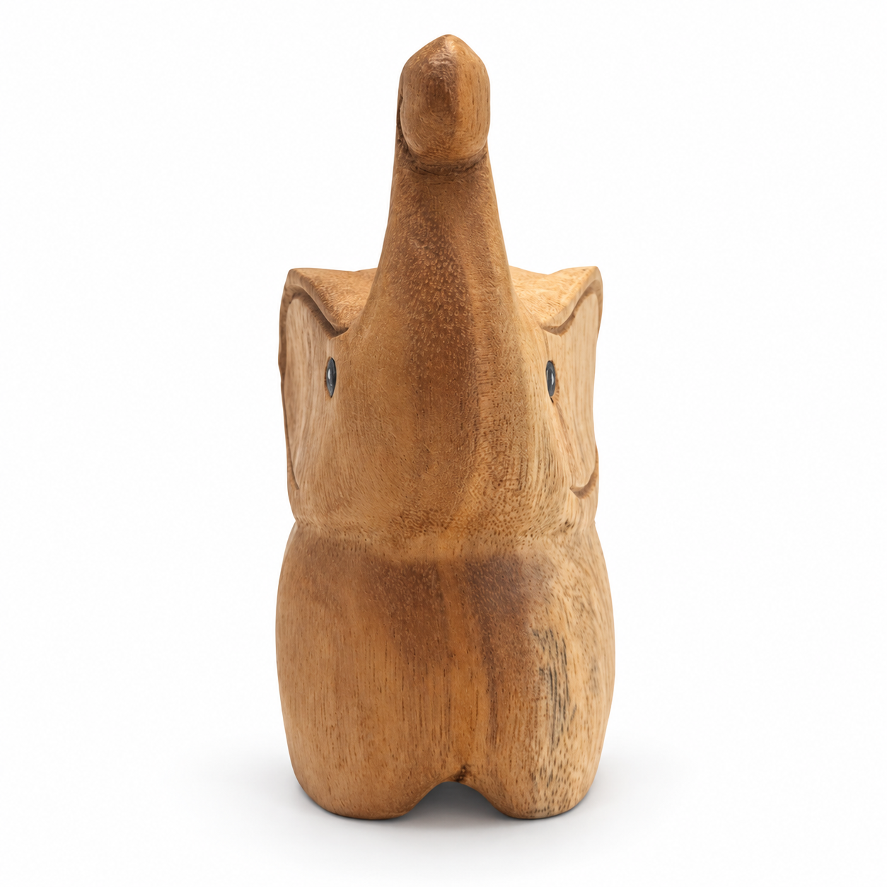 Round-bellied wooden elephant — example A, front