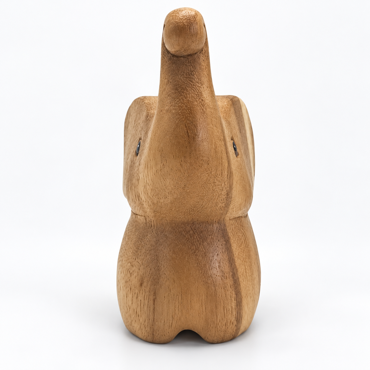 Round-bellied wooden elephant — example B, front