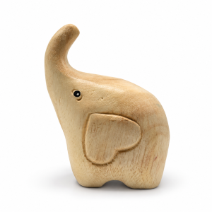 Pale Side A wooden elephant