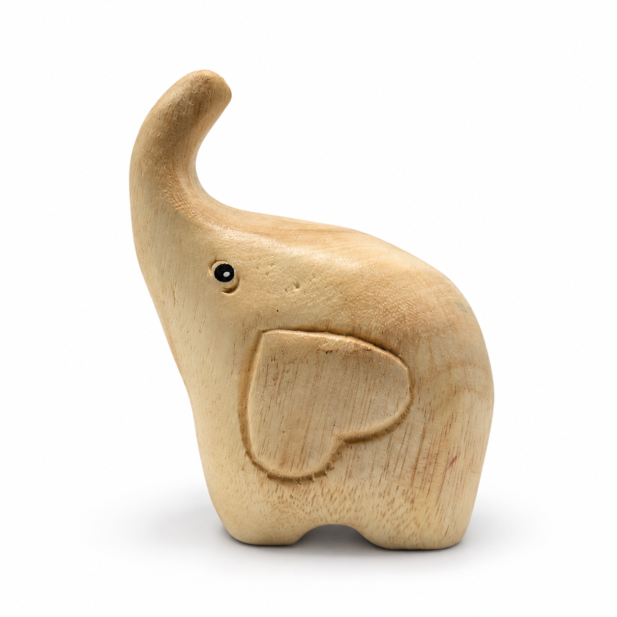 Pale Side A wooden elephant